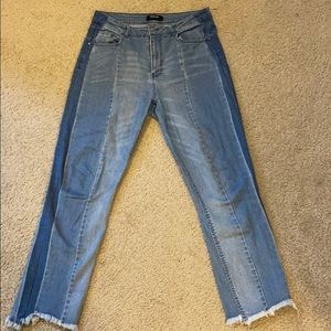 Black Label High Rise Straight Leg Jeans